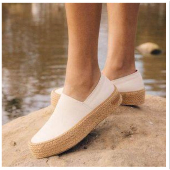 SeaVees Oceanside Espadrille High Stretch Slip-On Canvas Platform Shoes - Picture 1 of 16